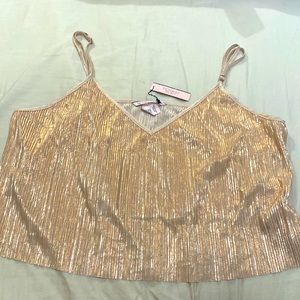 victoria's secret pink shiny blouse